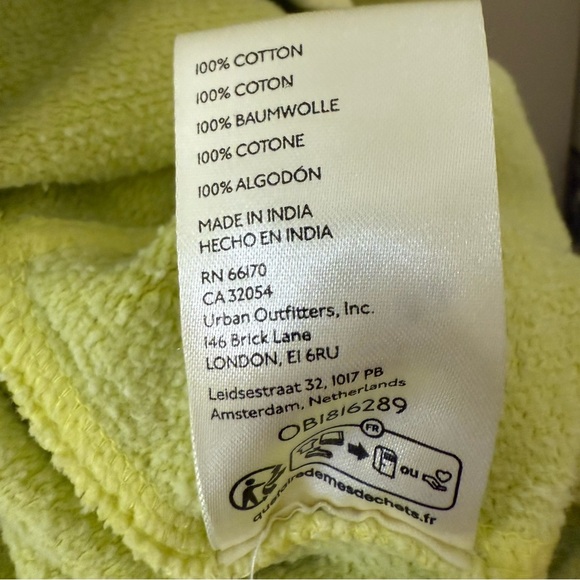 Anthropologie Boxy Cropped Pullover Light Yellow green Sweatshirt size small - Picture 13 of 13